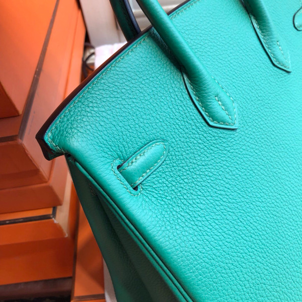 Hermes U4 Vert  Birkin 25 cm Togo Gold Hardware