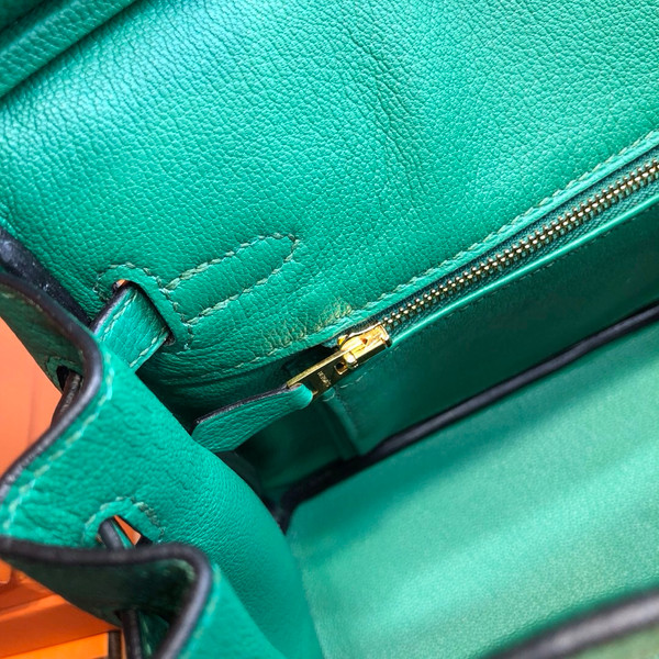 Hermes U4 Vert  Birkin 25 cm Togo Gold Hardware