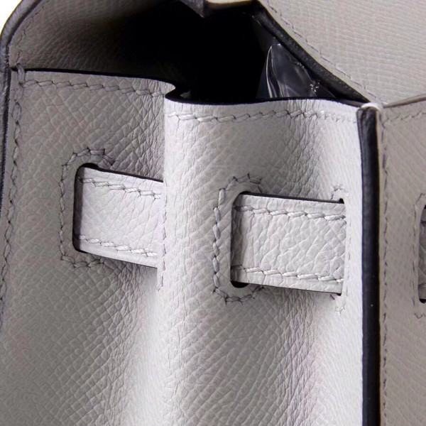 Hermès Gris Mouette Kelly 28 Epsom Palladium Hardware
