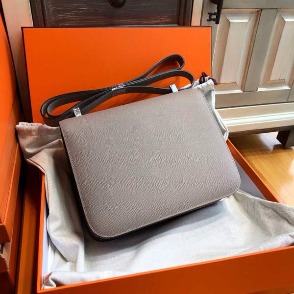 Hermes  M8 Gris Asphalte Constance 24 Epsom bag with Palladium Hardwares
