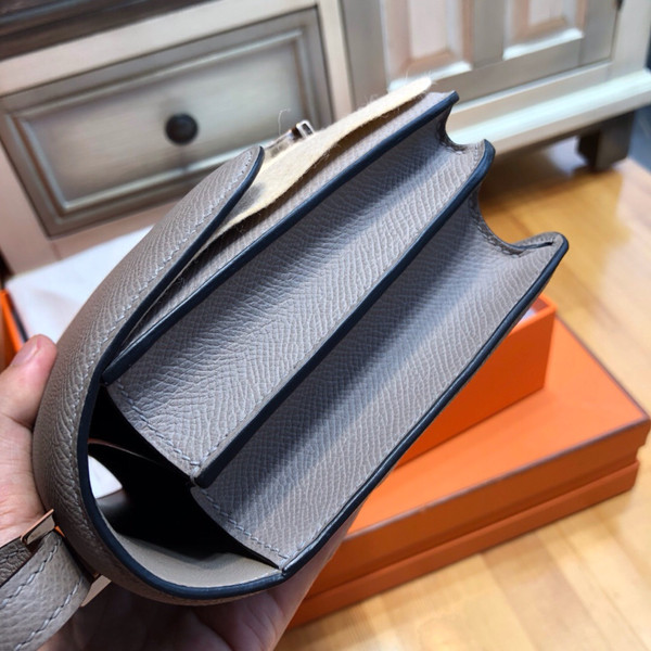 Hermes  M8 Gris Asphalte Constance 24 Epsom bag with Gold Hardwares