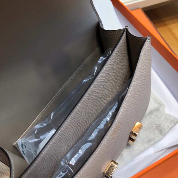 Hermes  M8 Gris Asphalte Constance 24 Epsom bag with Gold Hardwares