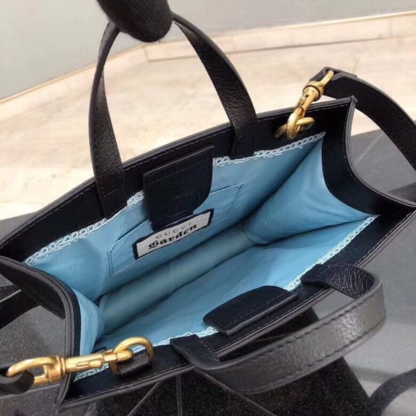 Gucci Limited Edition Garden  Gold Embossed Leather Convertible Tote