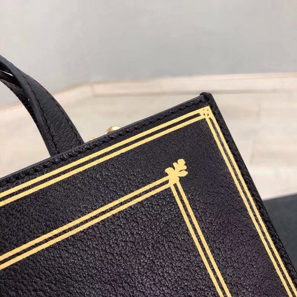 Gucci Limited Edition Garden  Gold Embossed Leather Convertible Tote