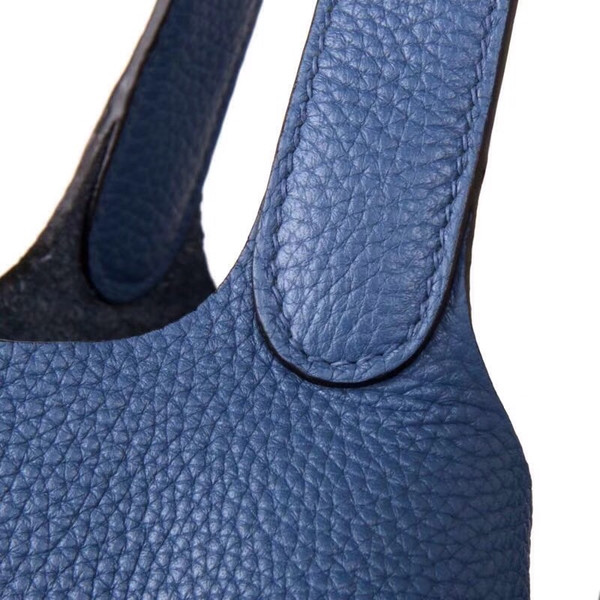 Hermes R2 Bleu Agate Picotin Lock MM Togo Leather Bag