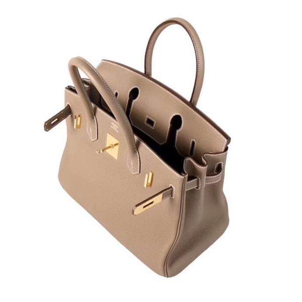 Hermes 18 Etoupe Birkin 25 Togo leather Gold Hardware