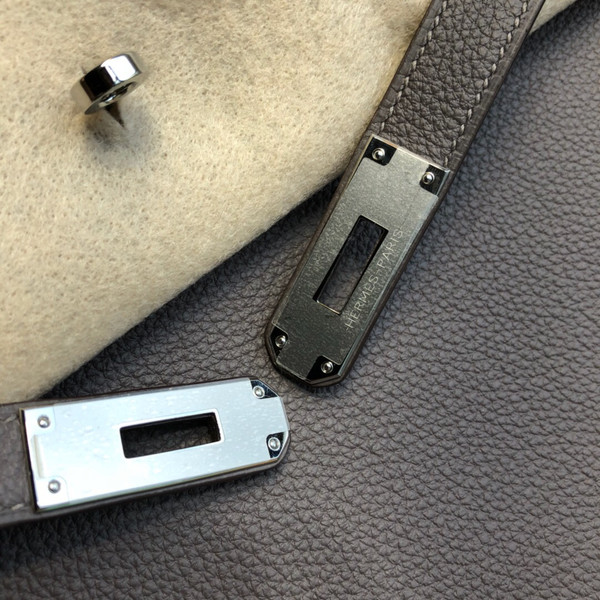 Hermès Gris Tourterelle Birkin 30 cm Togo Leather Palladium Hardware