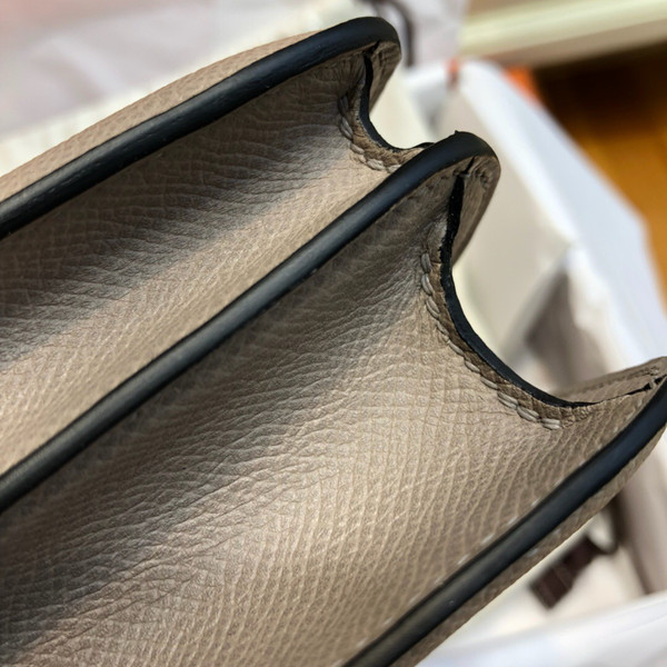 Hermes  M8 Gris Asphalte Constance 18 Epsom bag with Palladium Hardwares