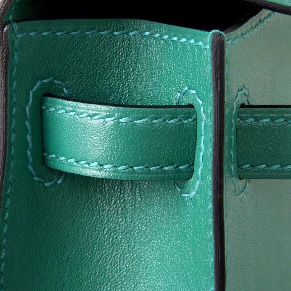 Hermès U4 Vert Vertigao  Mini Kelly II Epsom leather Gold hardware