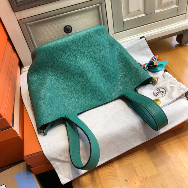 Hermes U4 Vert vertigao Picotin Lock MM Togo Leather Bag