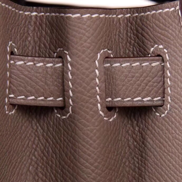Hermès ETOUPE Kelly 25 Epsom Leather Palladium Hardware