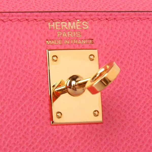 Hermès U5 Rose Lipstick  Kelly 32  Epsom Gold Hardware