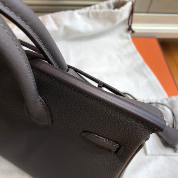 Hermes 81 Gris Tourterelle Birkin 25cm Togo Palladium Hardware