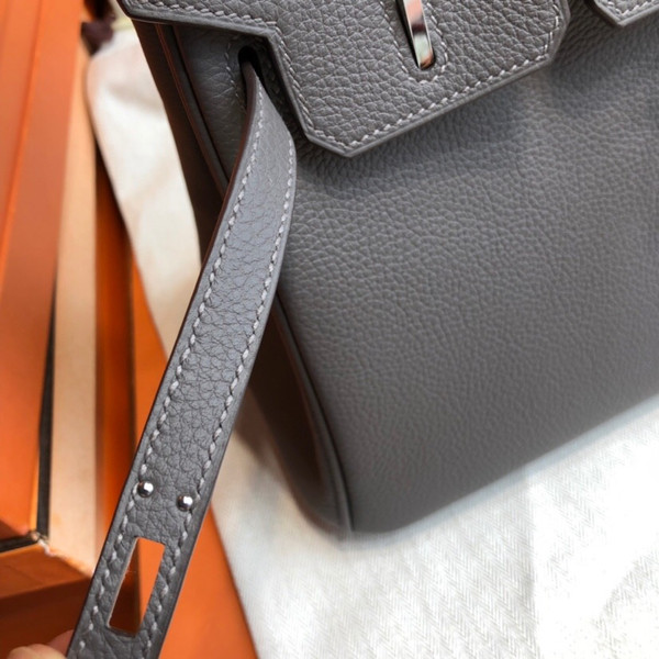 Hermes 81 Gris Tourterelle Birkin 25cm Togo Palladium Hardware