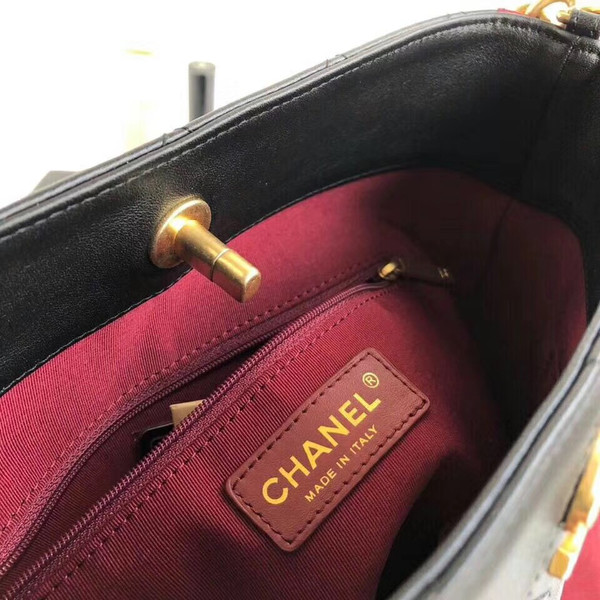 Chanel Calfskin Botton Up Hobo Bag Black A57573
