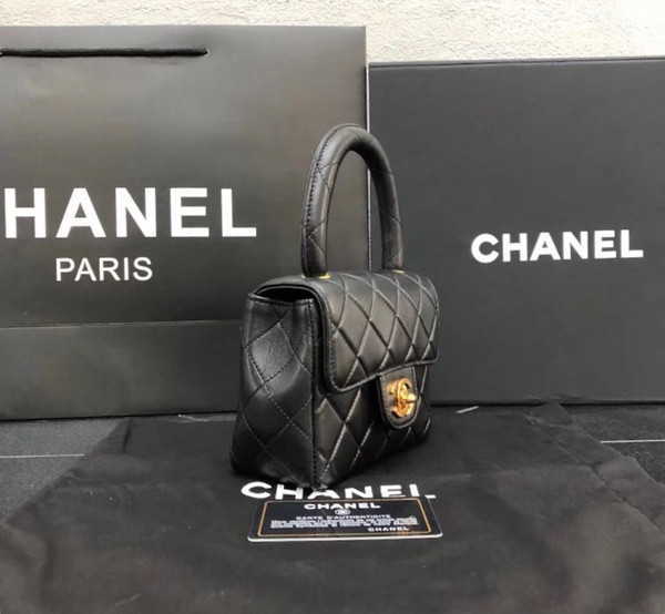 Chanel vintage duo flap bag Black