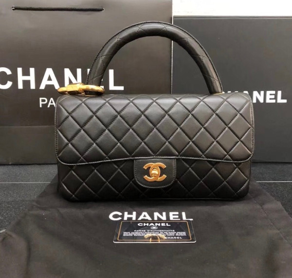Chanel vintage duo flap bag Black
