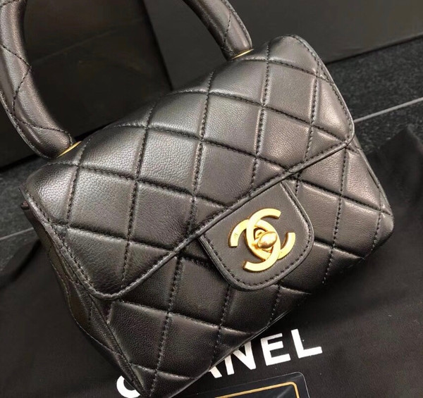Chanel vintage duo flap bag Black