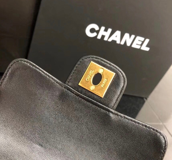 Chanel vintage duo flap bag Black