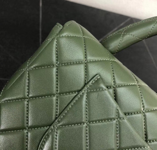 Chanel vintage duo flap bag Green