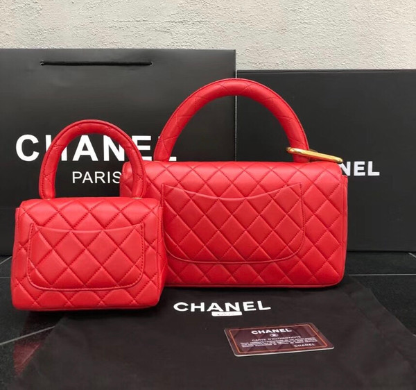 Chanel vintage duo flap bag Red