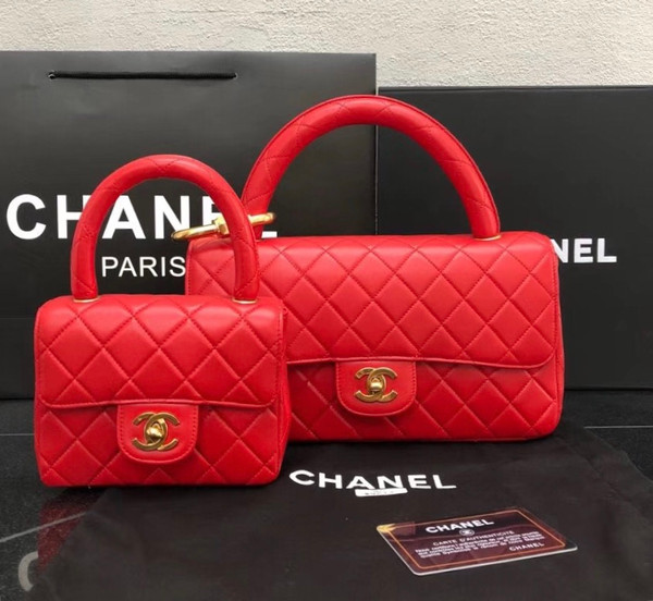 Chanel vintage duo flap bag Red