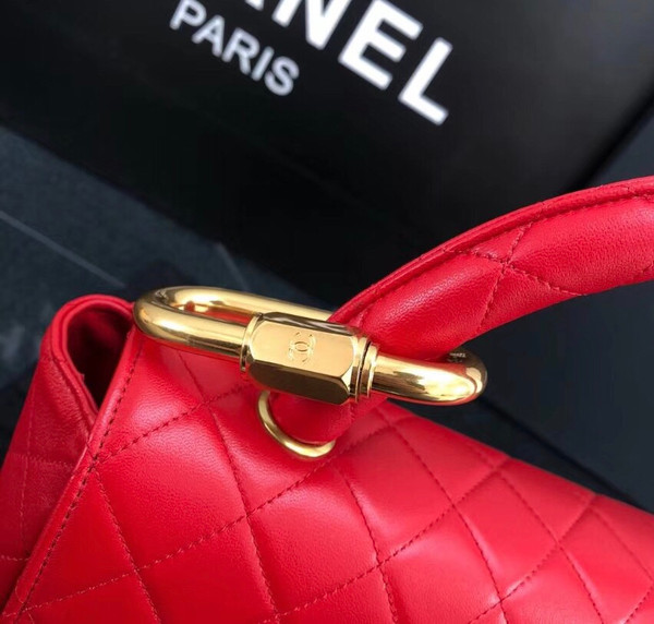 Chanel vintage duo flap bag Red