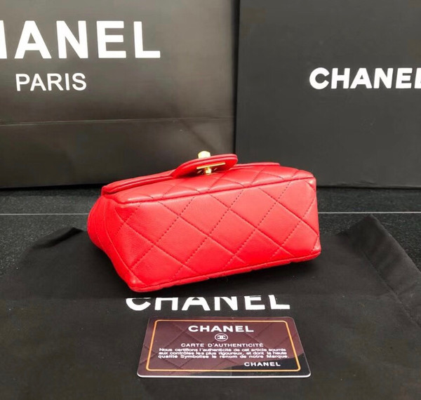 Chanel vintage duo flap bag Red