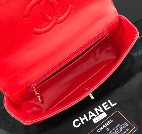 Chanel vintage duo flap bag Red