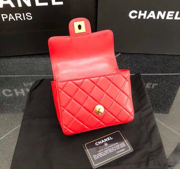 Chanel vintage duo flap bag Red