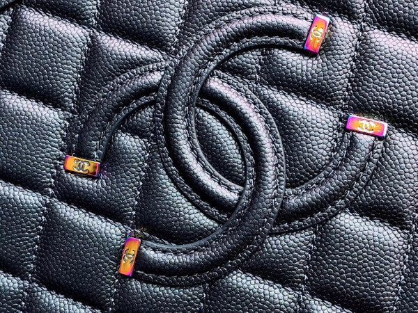 Chanel Medium Vanity Case With Iridescent Metal A93343