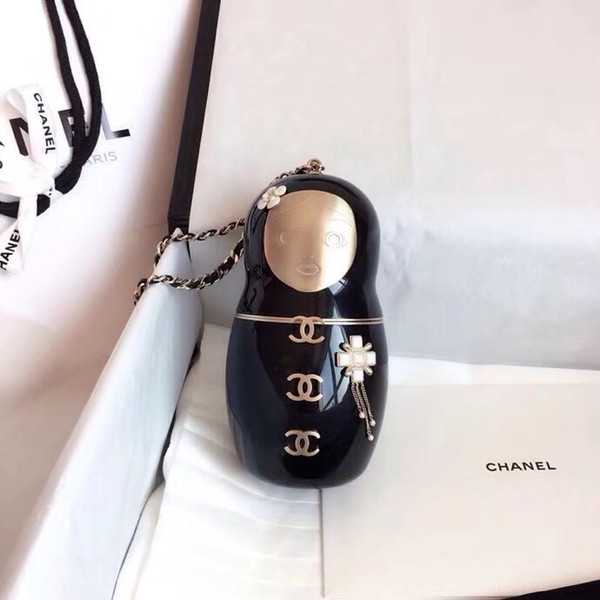 Chanel Black Plexiglass Matryoshka Doll Minaudiere, 2018