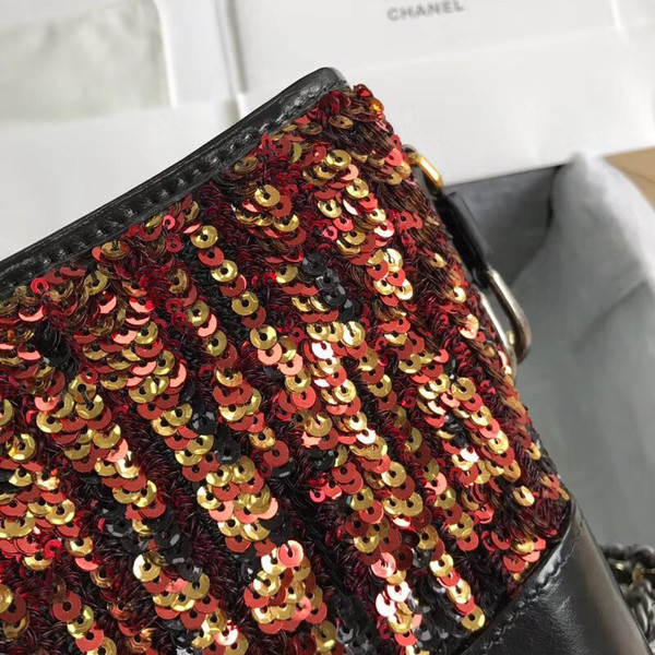 Chanel's Gabrielle Small Orange Sequins Hobo Bag A91810