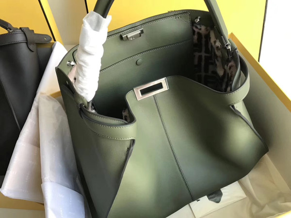 PEEKABOO X-LITE Green leather bag