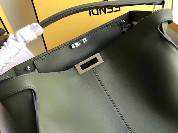 PEEKABOO X-LITE Green leather bag