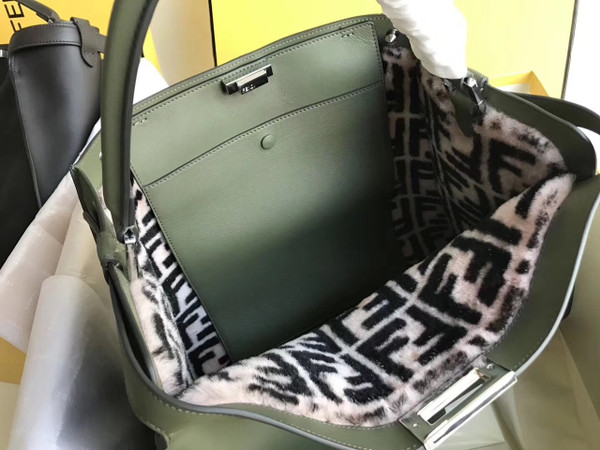 PEEKABOO X-LITE Green leather bag