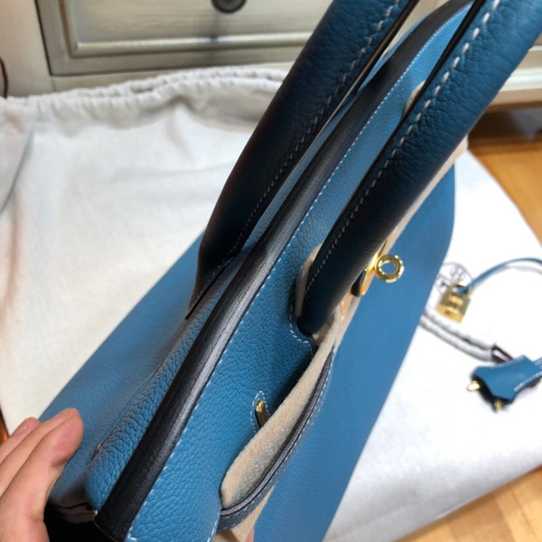 Hermès Blue Jean Birkin 30 cm Togo Leather Gold Hardware