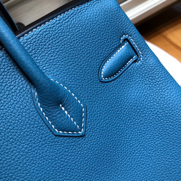 Hermès Blue Jean Birkin 30 cm Togo Leather Gold Hardware