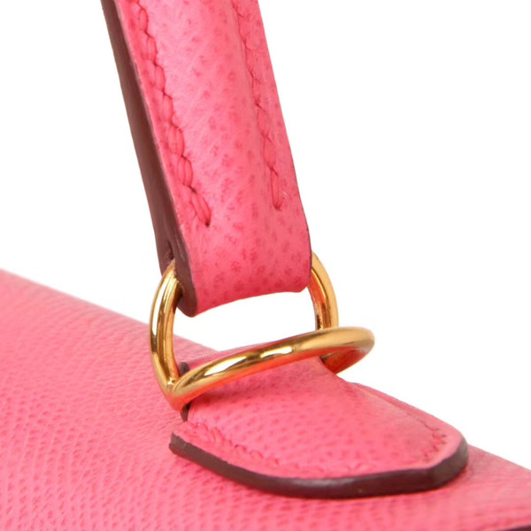 Hermès U5 Rose Lipstick  Kelly 28  Epsom Gold Hardware