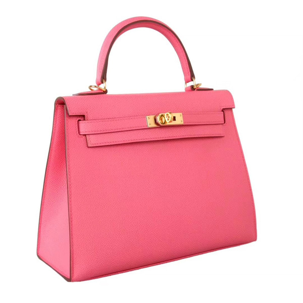 Hermès U5 Rose Lipstick  Kelly 28  Epsom Gold Hardware