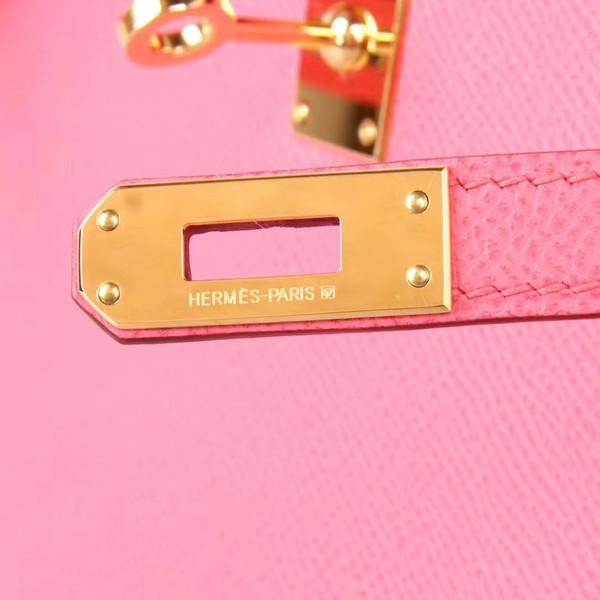 Hermès U5 Rose Lipstick  Kelly 28  Epsom Gold Hardware