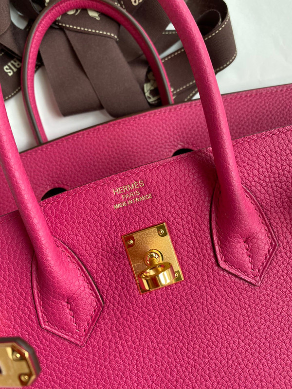 Hermes i6 Rose Extreme Birkin 25 cm Togo Gold Hardware