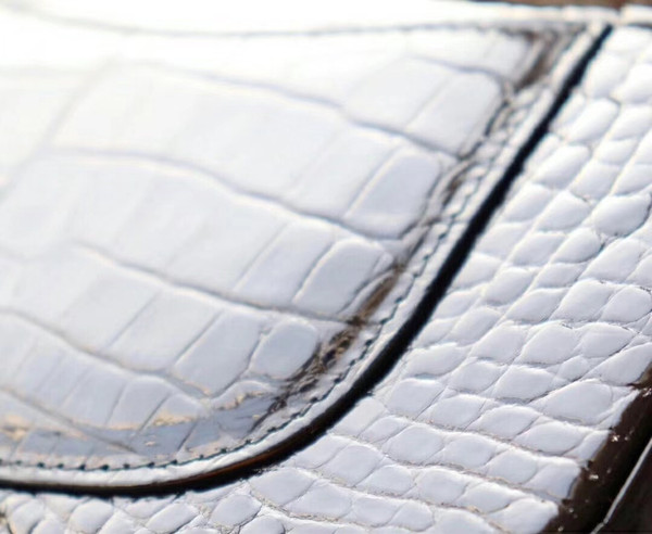 Chanel Black Shinny Alligator Classic Mini Flap Bag with Silver Hardware