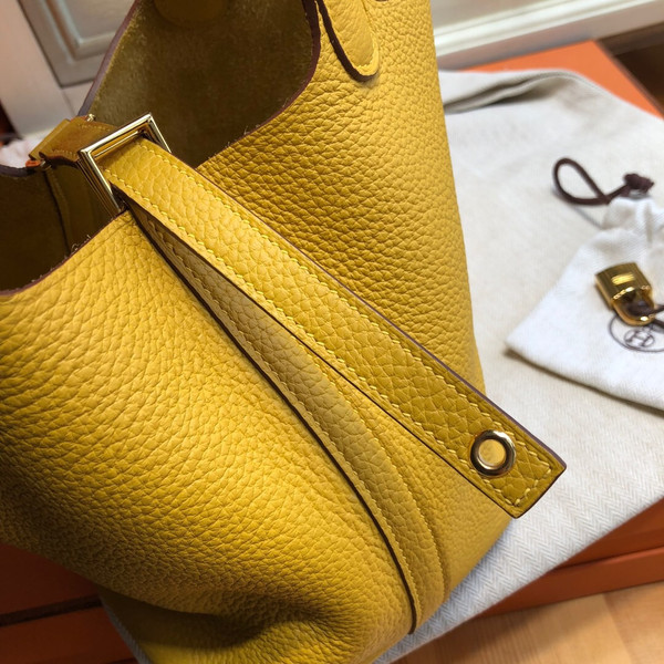 Hermes 9V Sun Yellow  Picotin Lock 18 Togo Leather Bag