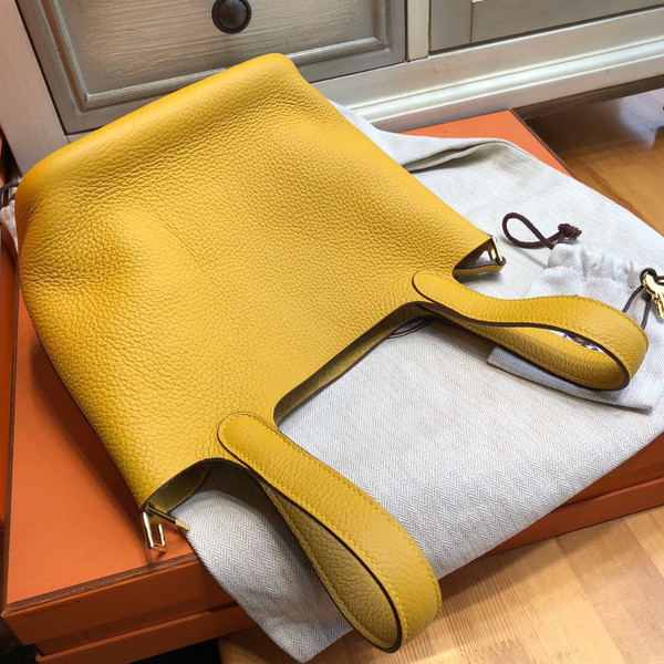Hermes 9V Sun Yellow  Picotin Lock 18 Togo Leather Bag