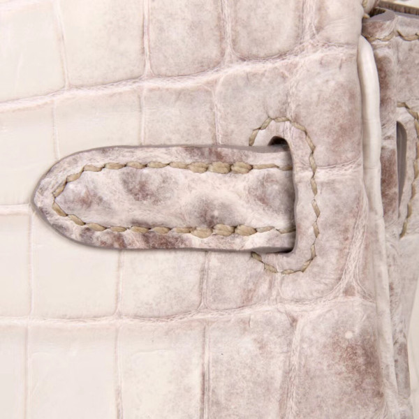 Hermes Kelly Bag 25 cm Matte Himalaya Nilo Crocodile Retourne with Palladium Hardware