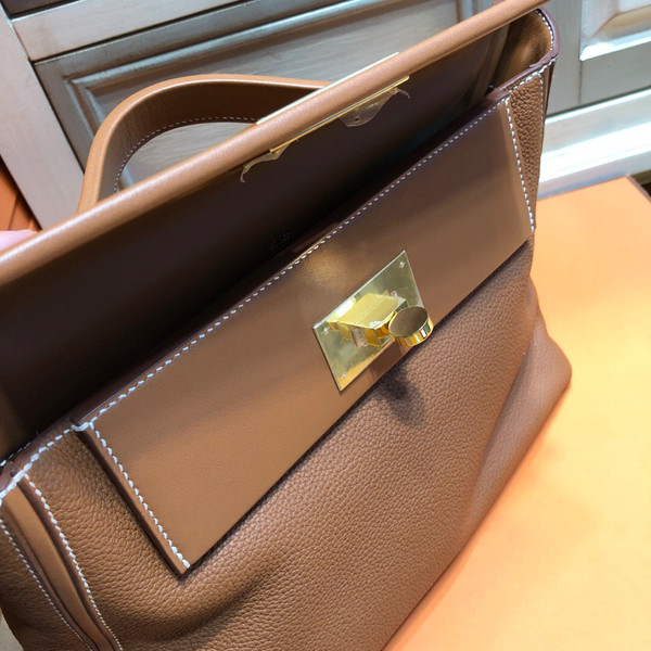 Hermes Kelly 24/24 Gold Swift & Togo Leather with Gold Hardware