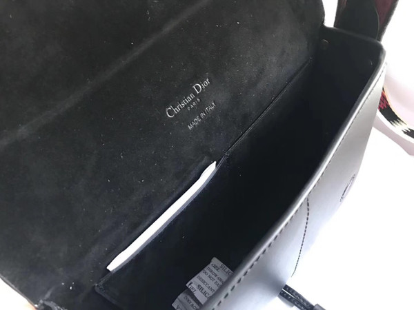 Christian Dior DIORODEO CALFSKIN FLAP BAG Black