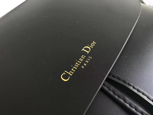 Christian Dior DIORODEO CALFSKIN FLAP BAG Black