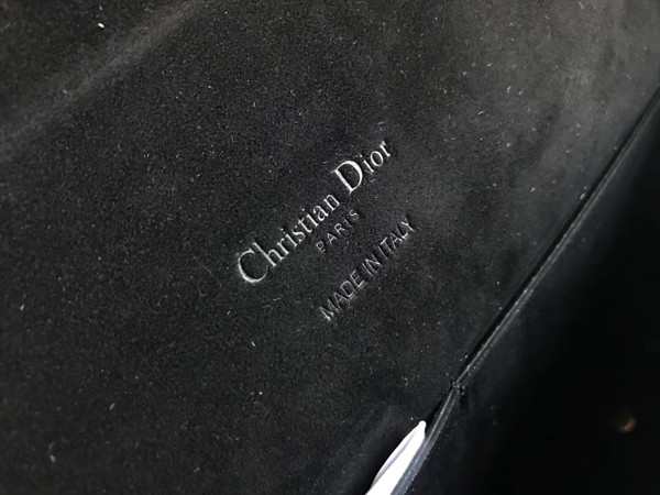 Christian Dior DIORODEO CALFSKIN FLAP BAG Black